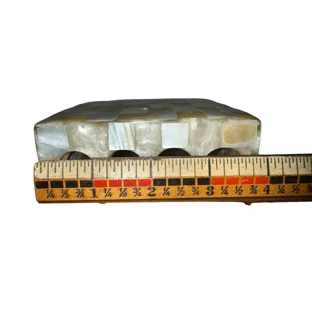 4 Bathroom Vanity Set Marble Look Resin Mother of Pearls Inlay Cover Check